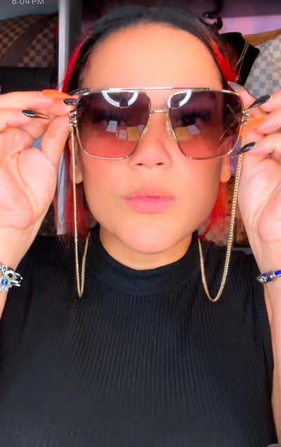 MARC JACOBS SUNGLASSES GOLD BLACK/BROWN PINK SF
