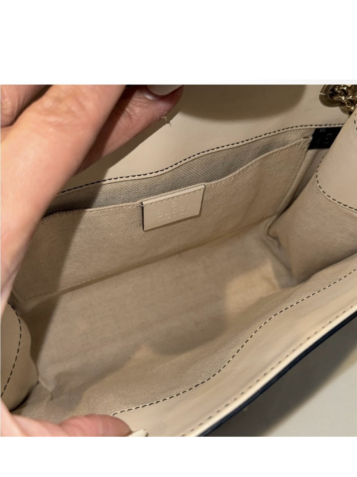 Gucci Emily Chain Flap Shoulder Bag Guccissima Leather Medium