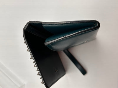 Christian Louboutin Green Leather Paloma Spike Wristlet