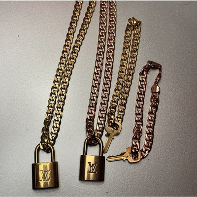 Louis Vitton Lock and Key on Chain