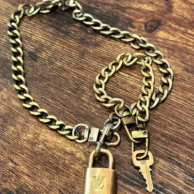 Louis Vitton Lock and Key on Chain